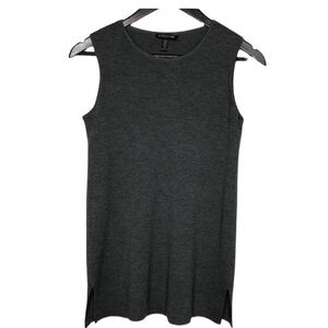 Eileen Fisher Wool Sleeveless Knit Tunic Top Small Petite